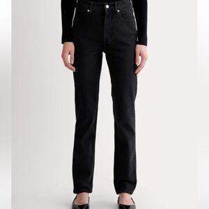 Everlane Slim Way-High Jeans in Coal